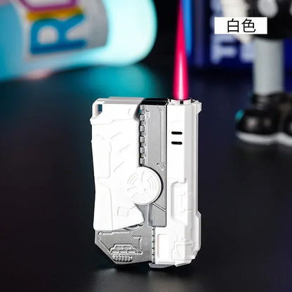 New Cool Gyro Folding Pistol Gas Lighter Fingertip Windproof Gift for Boyfriend Creative and Fun Decompression