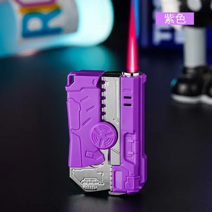 New Cool Gyro Folding Pistol Gas Lighter Fingertip Windproof Gift for Boyfriend Creative and Fun Decompression