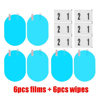 2pcs Rearview Mirror Rainproof Clear Film Sticker Protective for Car Motorcycle Bicycle Bike View Mirror AntiFog Waterproof Film