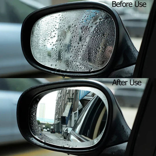 2pcs Rearview Mirror Rainproof Clear Film Sticker Protective for Car Motorcycle Bicycle Bike View Mirror AntiFog Waterproof Film