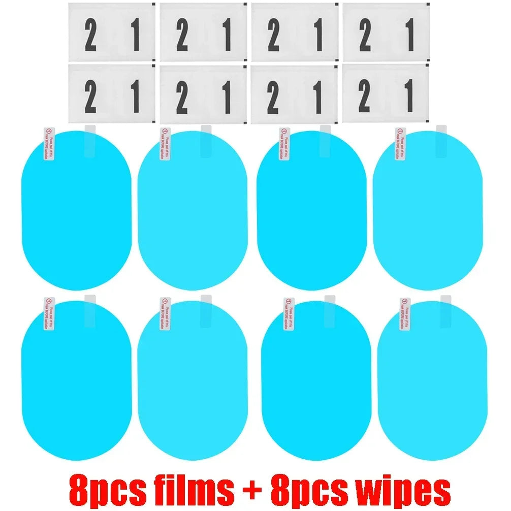 2pcs Rearview Mirror Rainproof Clear Film Sticker Protective for Car Motorcycle Bicycle Bike View Mirror AntiFog Waterproof Film