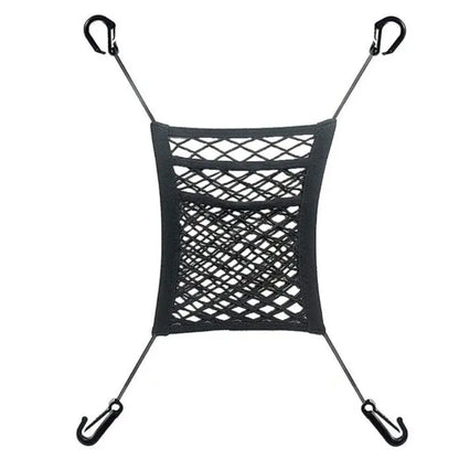 Car Storage Net Bag Multifunction Between Seats Car Divider Pet Barrier Stretchable Elastic Mesh Bag Organizer Auto Accessories