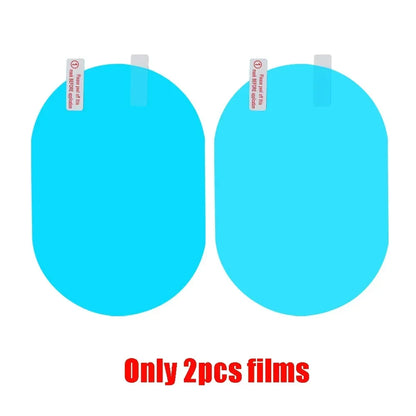 2pcs Rearview Mirror Rainproof Clear Film Sticker Protective for Car Motorcycle Bicycle Bike View Mirror AntiFog Waterproof Film