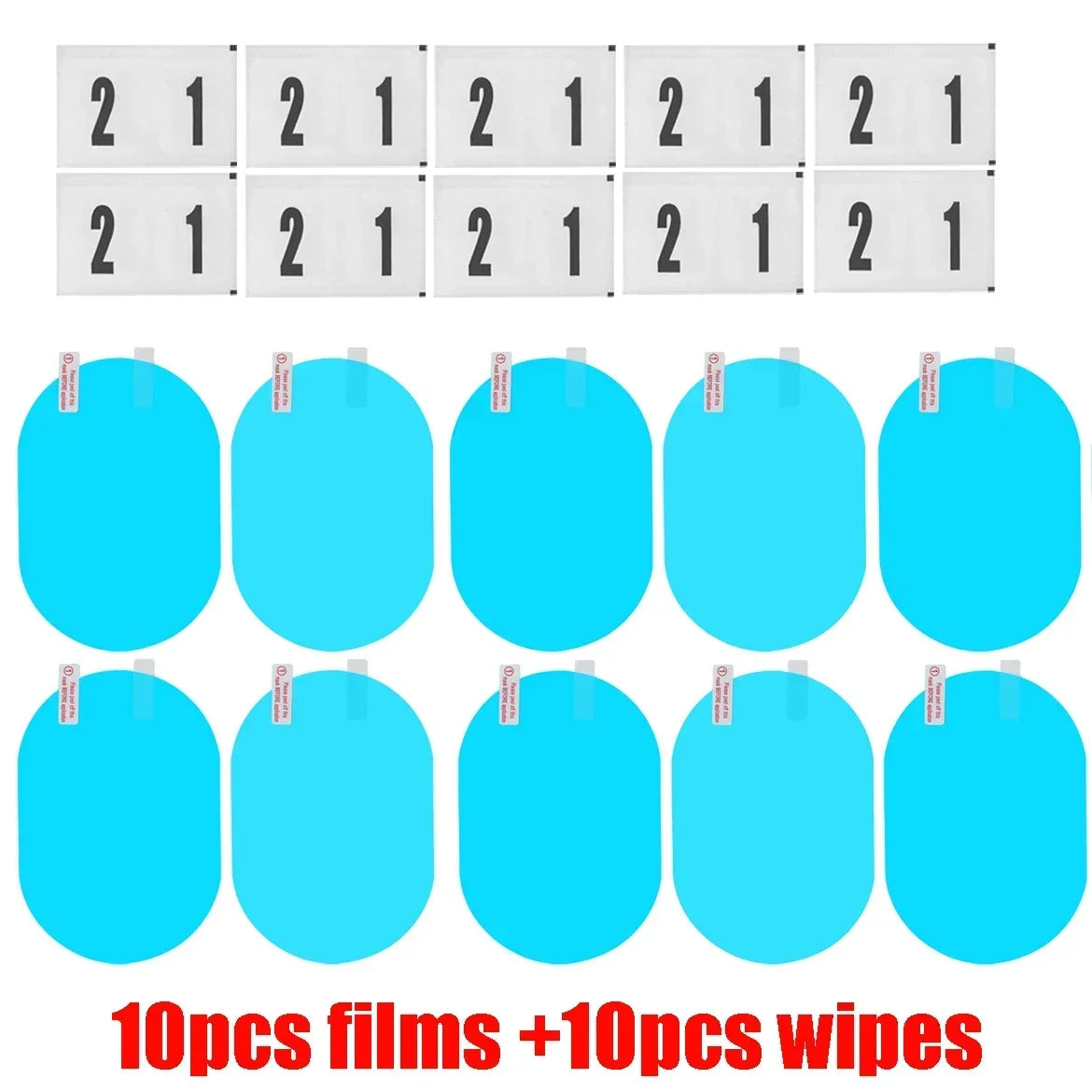2pcs Rearview Mirror Rainproof Clear Film Sticker Protective for Car Motorcycle Bicycle Bike View Mirror AntiFog Waterproof Film