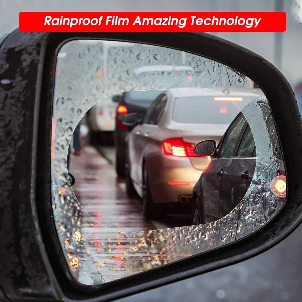 2pcs Rearview Mirror Rainproof Clear Film Sticker Protective for Car Motorcycle Bicycle Bike View Mirror AntiFog Waterproof Film
