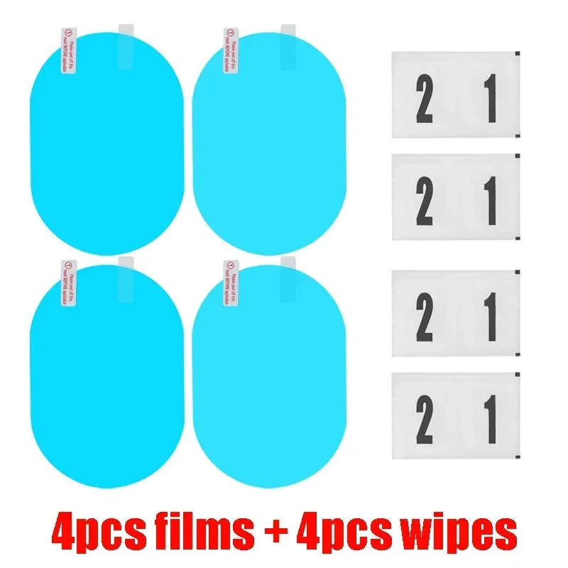 2pcs Rearview Mirror Rainproof Clear Film Sticker Protective for Car Motorcycle Bicycle Bike View Mirror AntiFog Waterproof Film